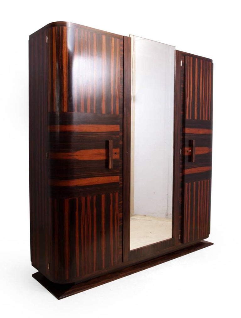 Art Deco Armoire in Macassar Ebony at 1stDibs
