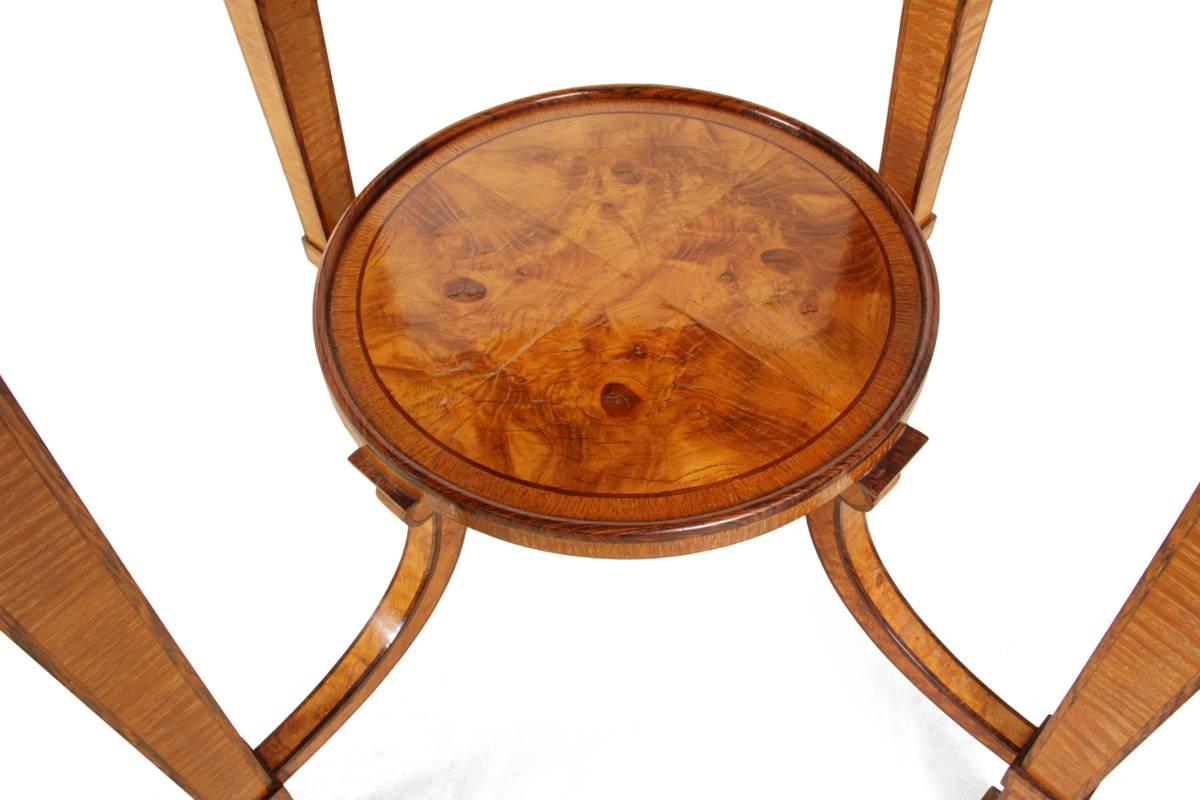Art Deco Walnut and Rosewood Side Table 2