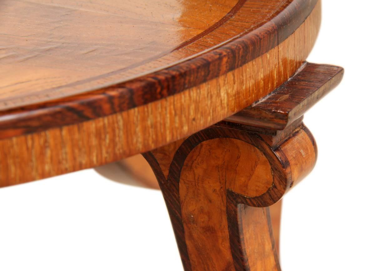 Art Deco Walnut and Rosewood Side Table 5