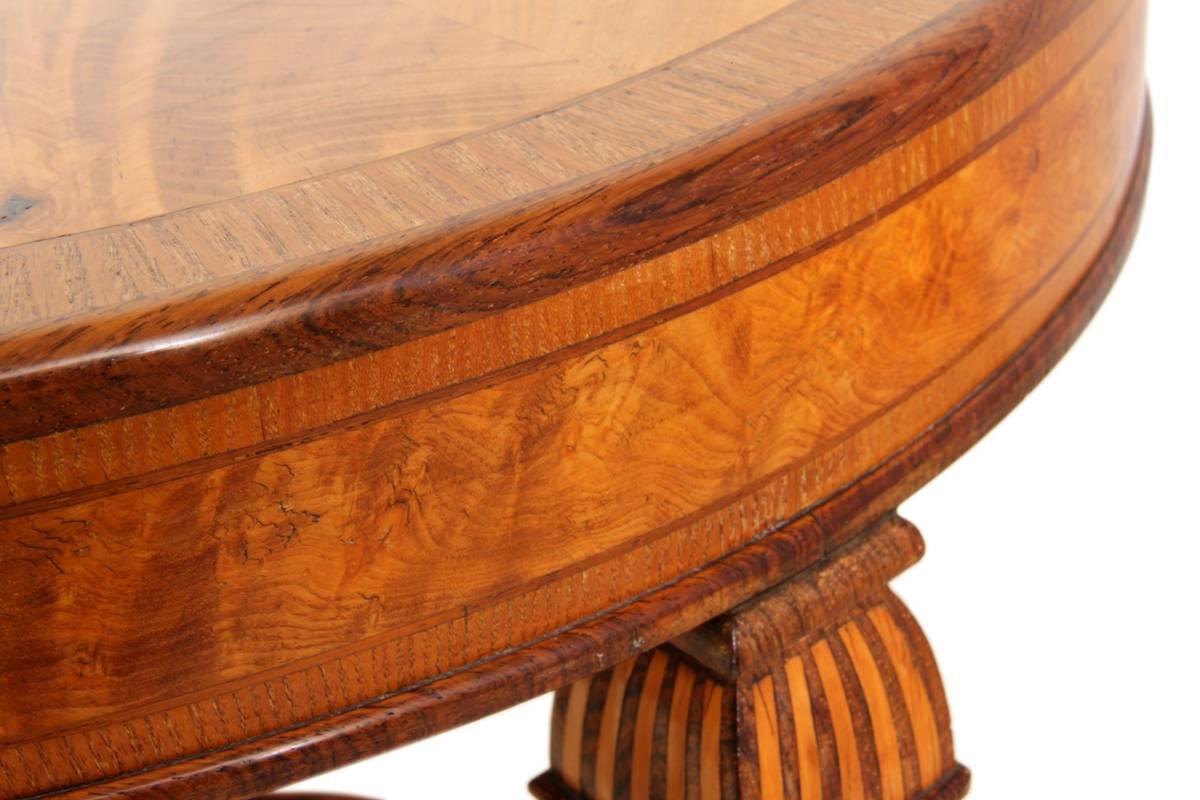 Art Deco Walnut and Rosewood Side Table 4