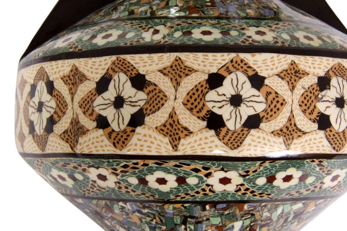 Ceramic Art Deco Vase by Gerbino Vallauris