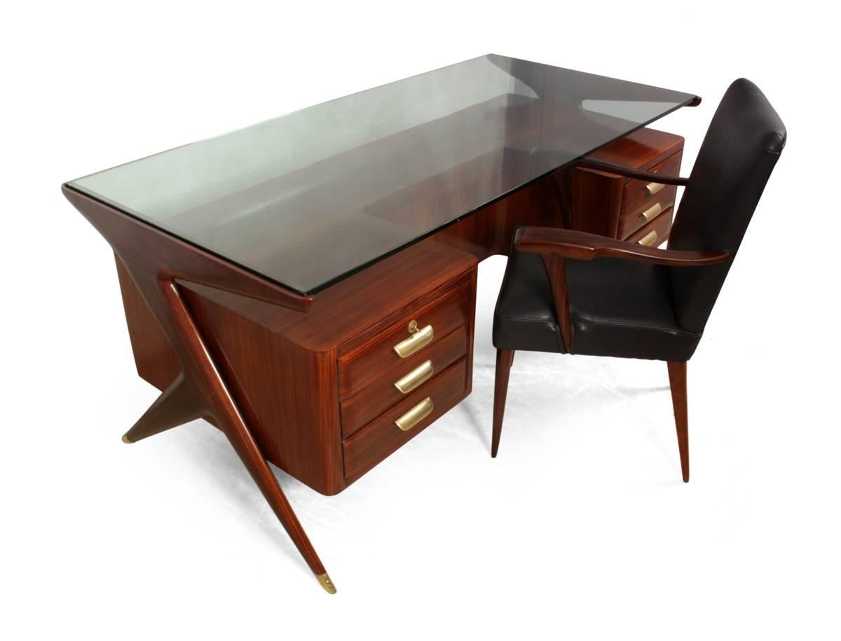 Mid-Century Modern Midcentury Desk and Chair by Vitorrio Dassi