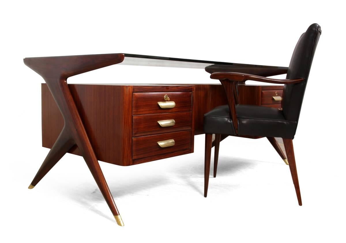 Midcentury Desk and Chair by Vitorrio Dassi 2