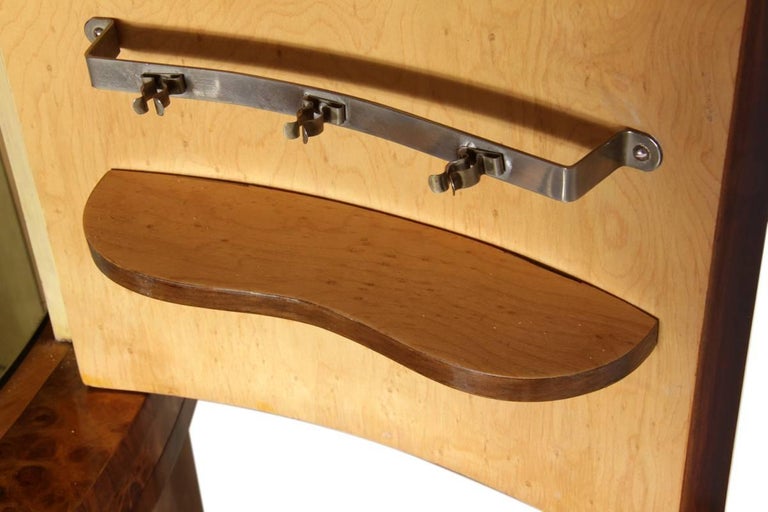 Art Deco Fluted Cocktail in Burr Walnut by Epstein at 1stDibs