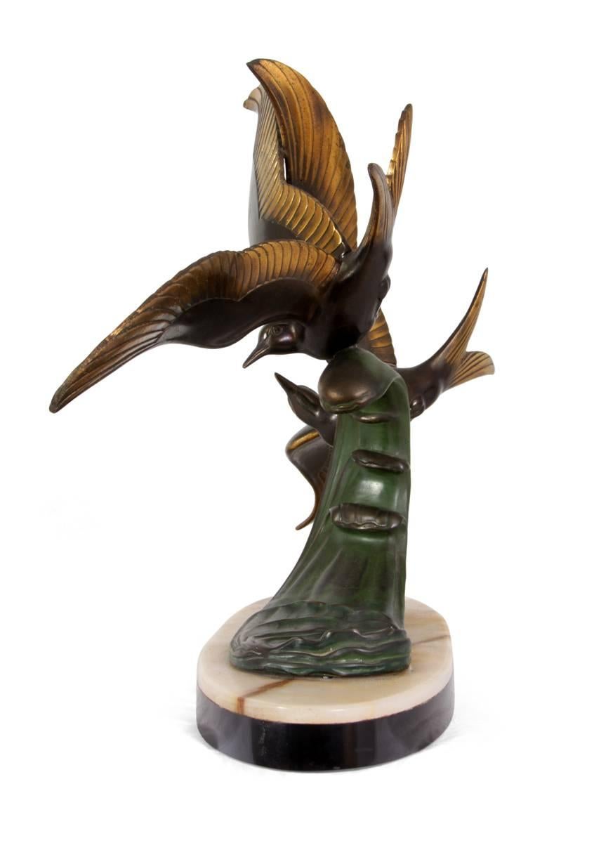 Art Deco Bronze Birds by Trebig 4