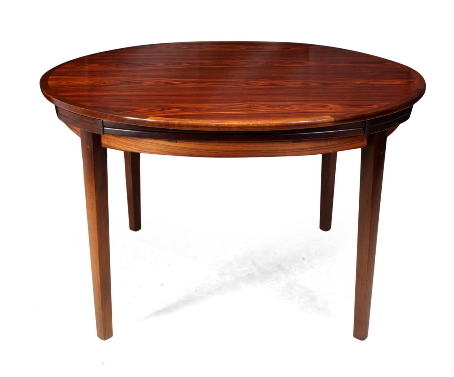 Wood Rosewood Flip Flap Lotus Table by Dyrlund