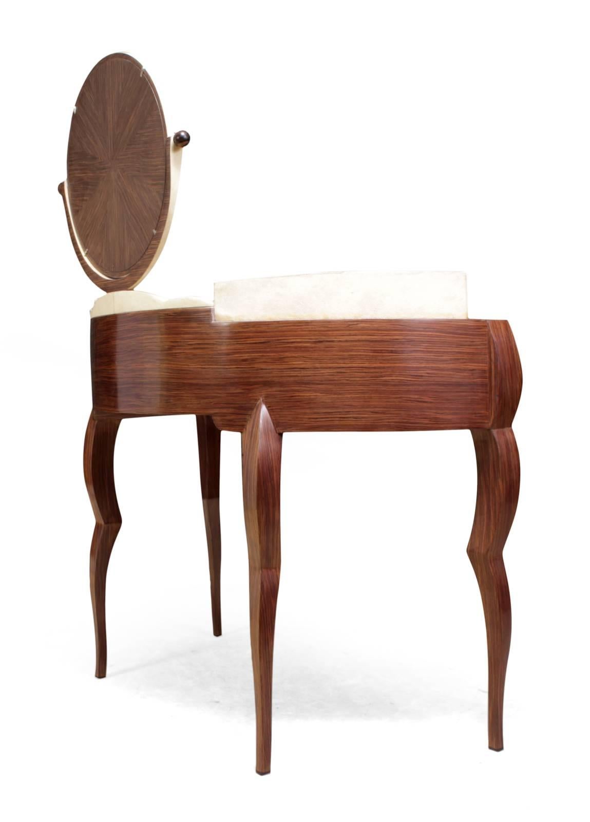 Dressing Table in Macassar Ebony and Shagreen 3