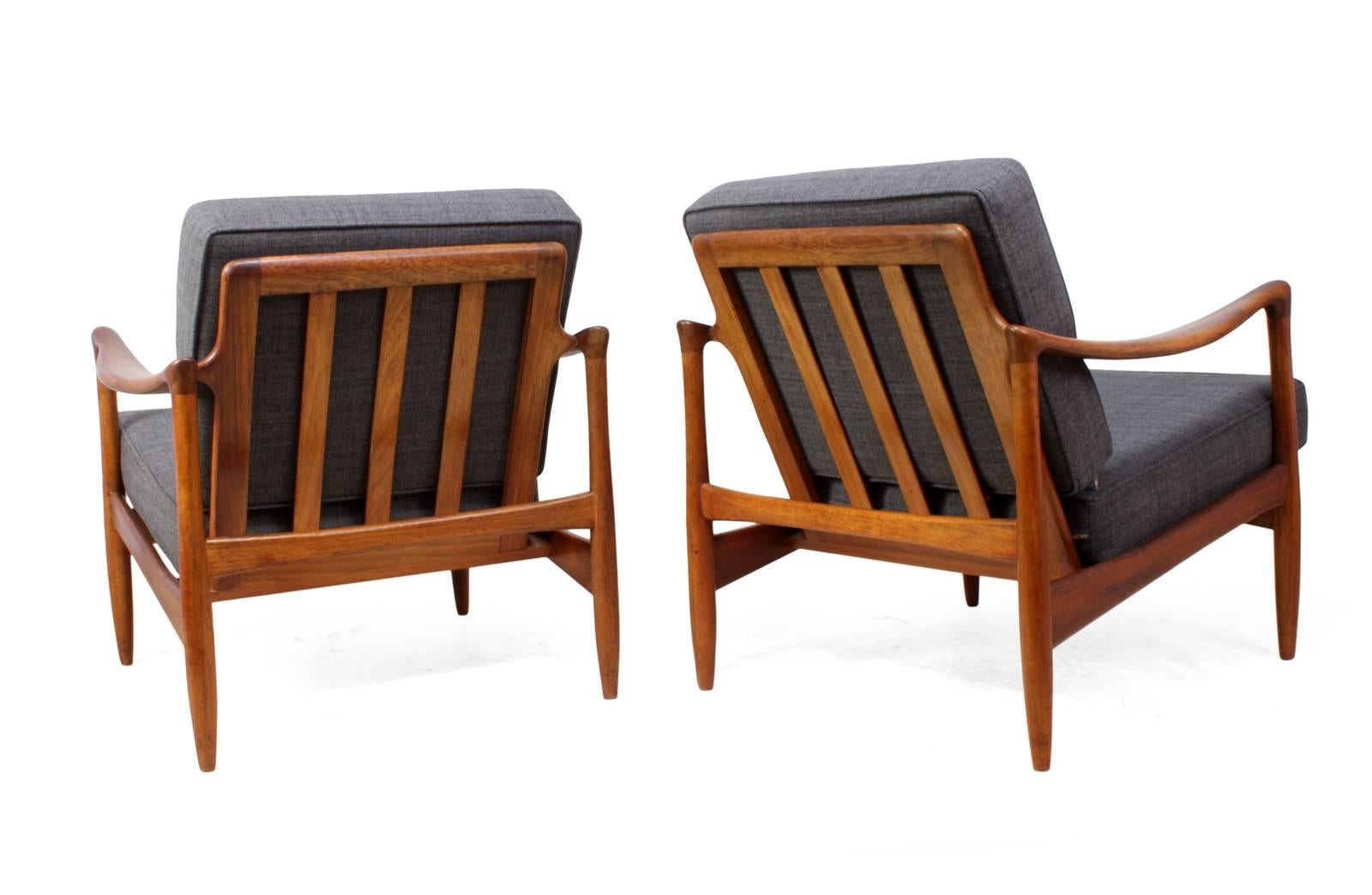 Mid-20th Century Pair of Danish Teak Armchairs