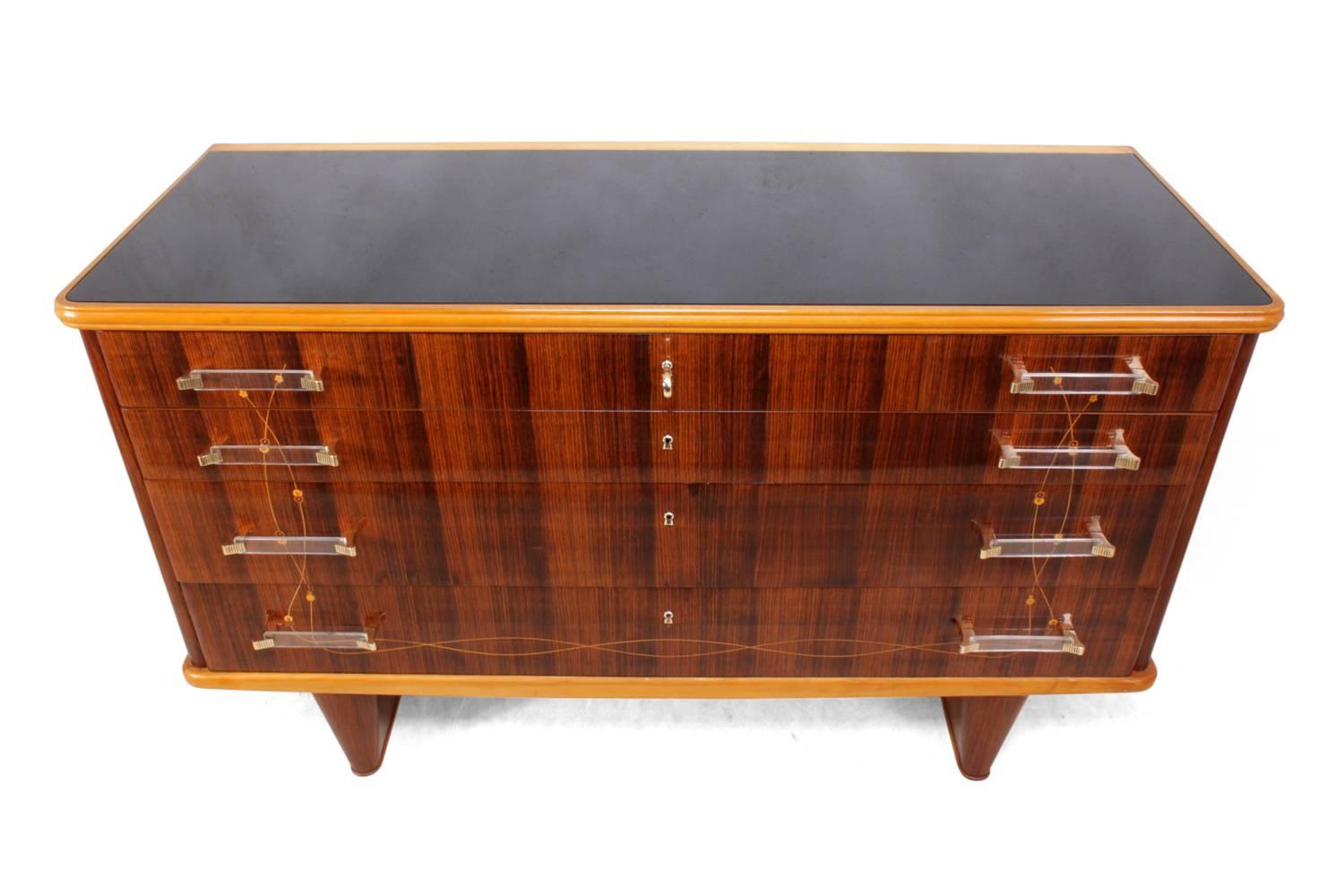 Mid-Century Modern Italian Rosewood Commode by Dassi