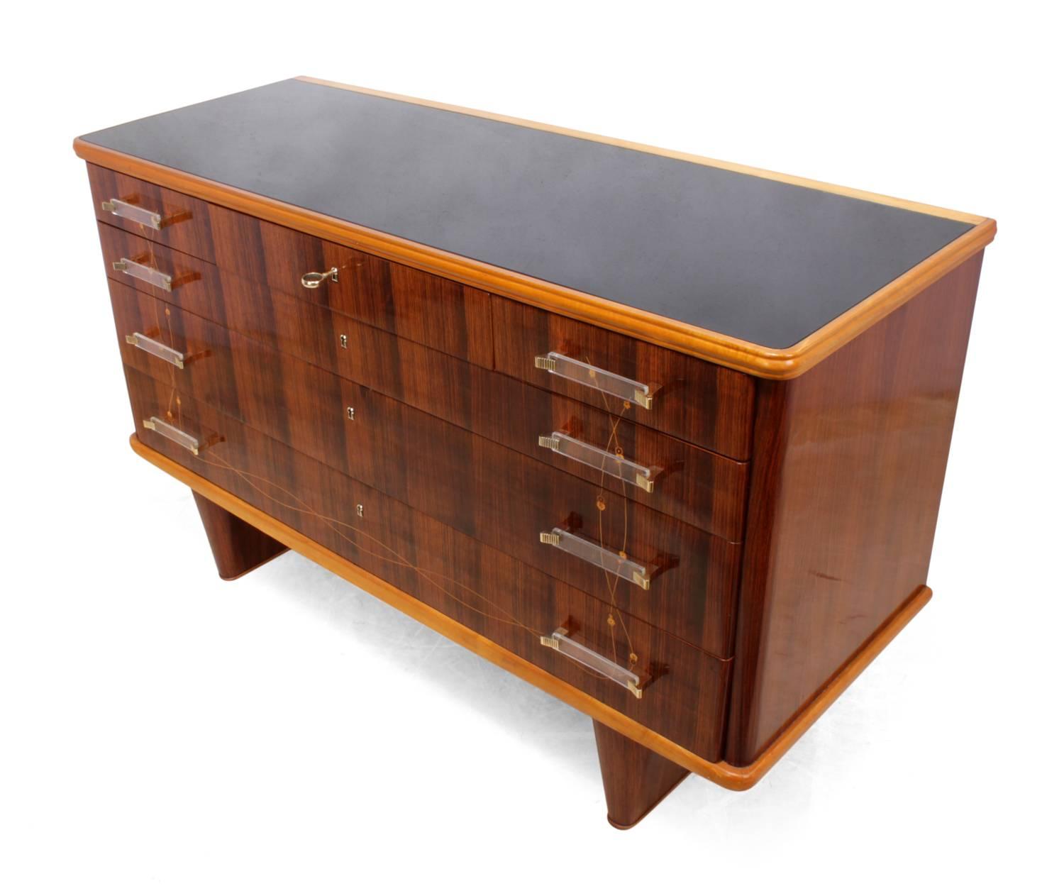 Wood Italian Rosewood Commode by Dassi