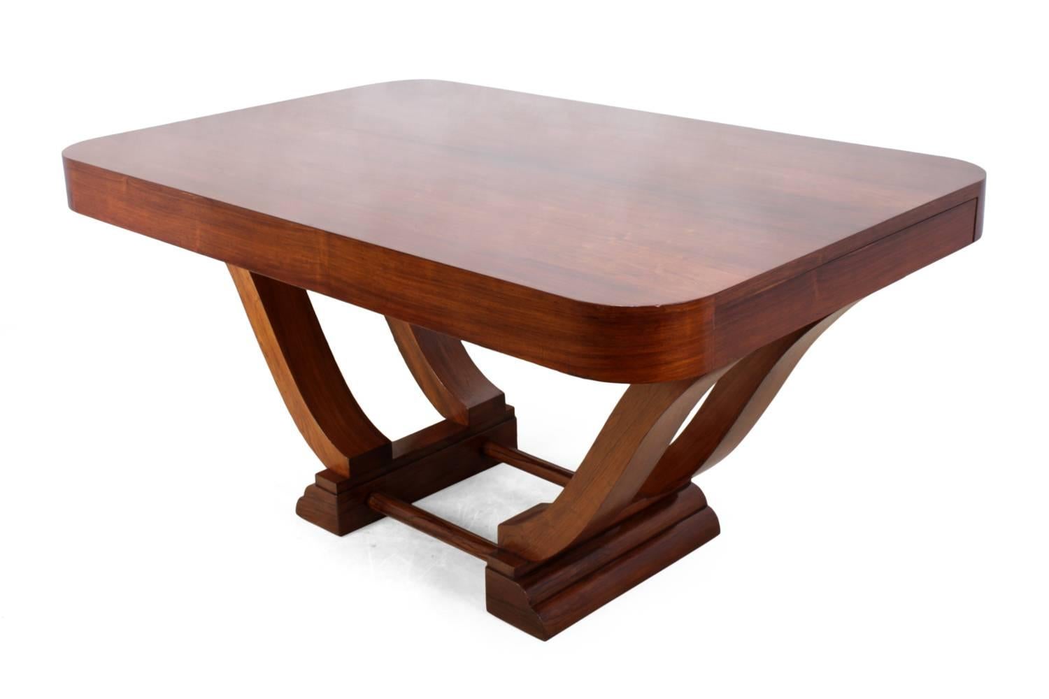 French Art Deco Dining Table in Rosewood 4