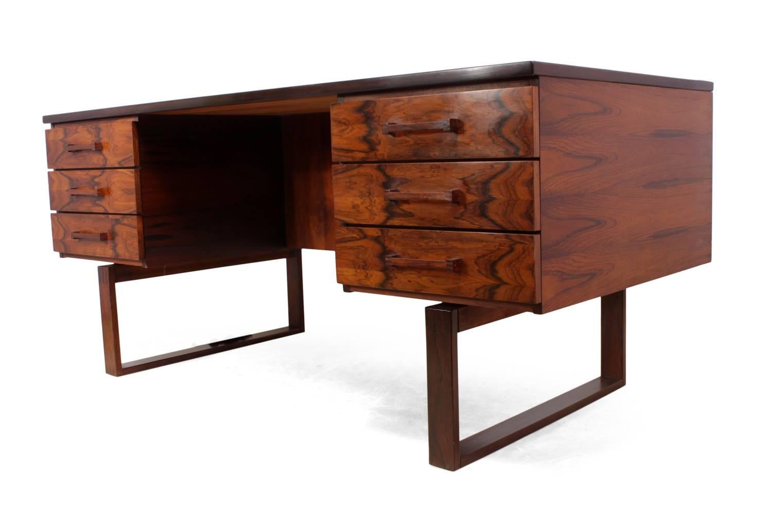 Midcentury Rosewood Desk by Henning Jensen 1