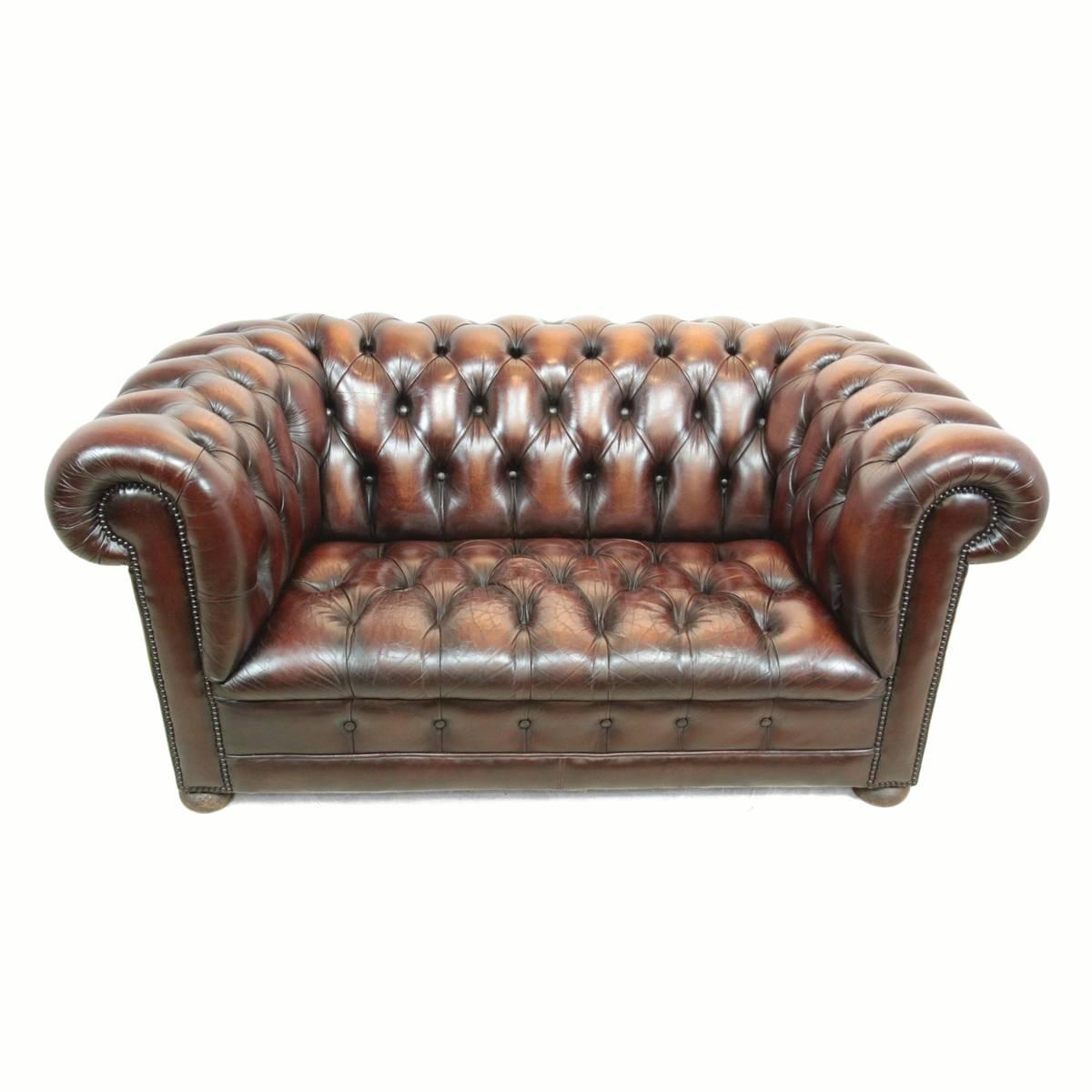 Late 20th Century Vintage Leather Chesterfield