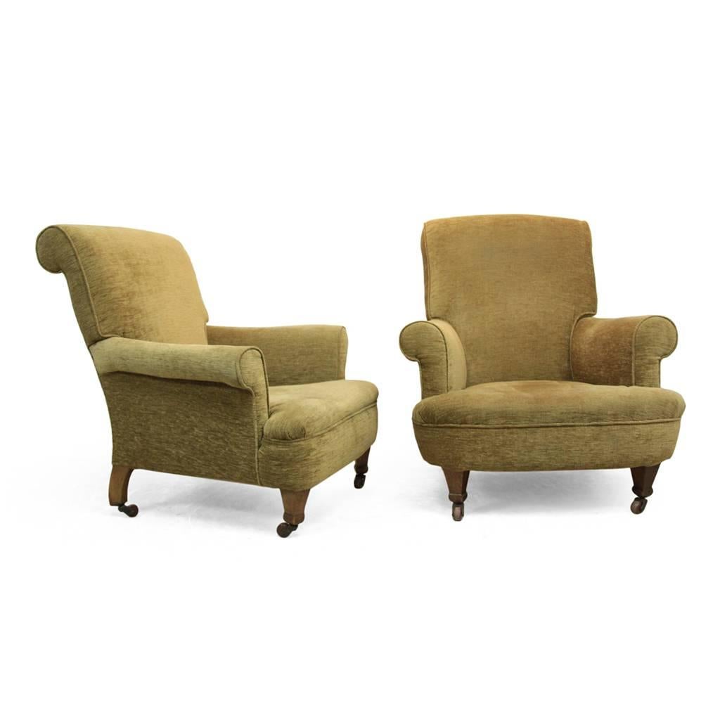 Pair of Victorian Upholstered Armchairs 2