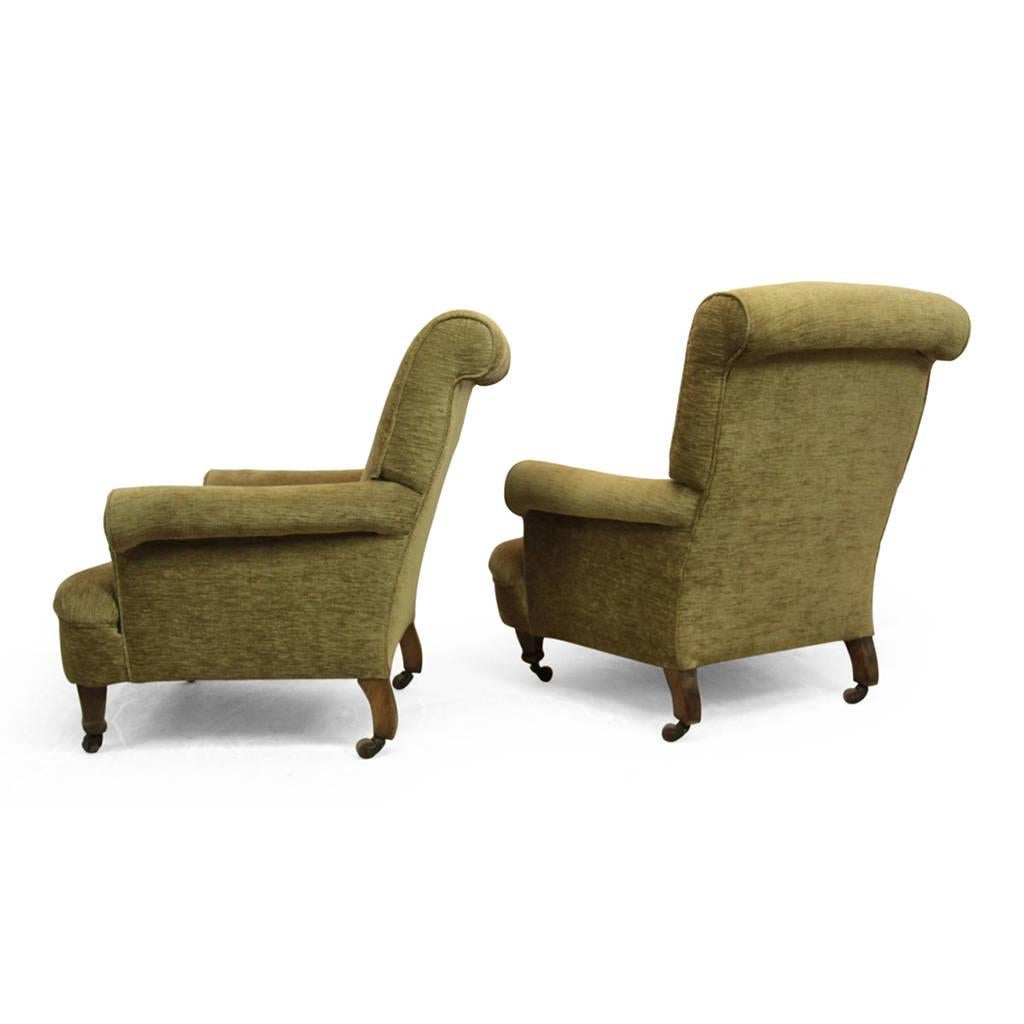 Pair of Victorian Upholstered Armchairs 3