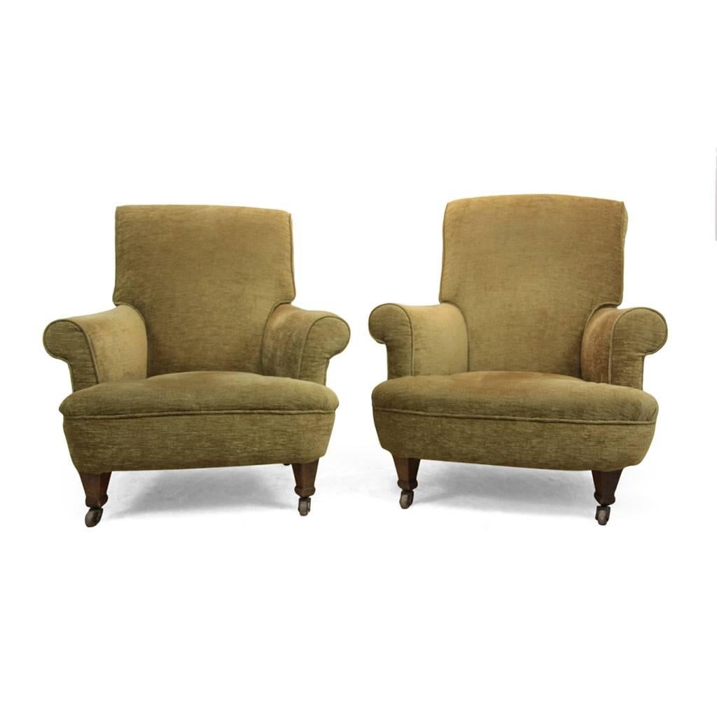 Pair of Victorian Upholstered Armchairs 4