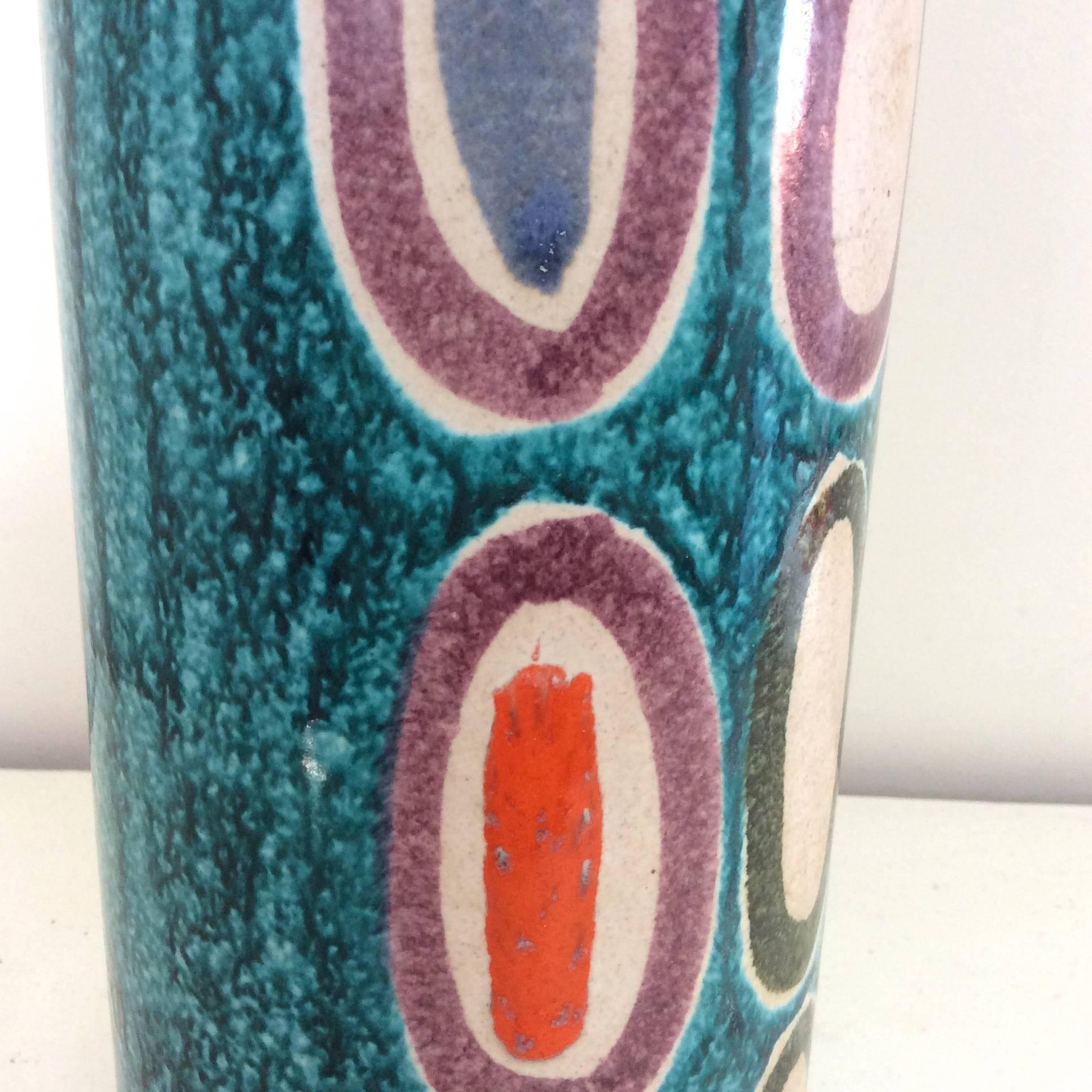 Large Abstract Italian Ceramic Vase, circa 1960 2