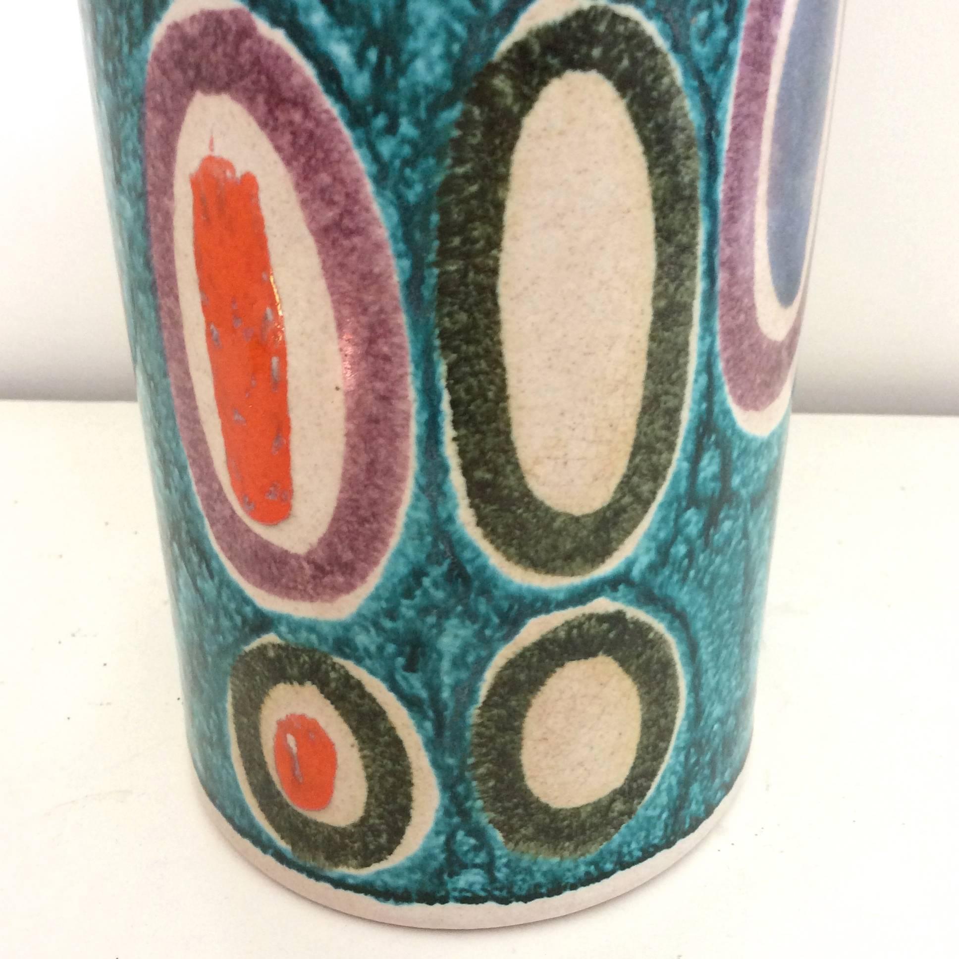Large Abstract Italian Ceramic Vase, circa 1960 3