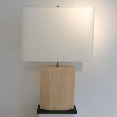 Large Bone Mosaic Table Lamp by Roger Vanhevel, circa 1975, Belgium