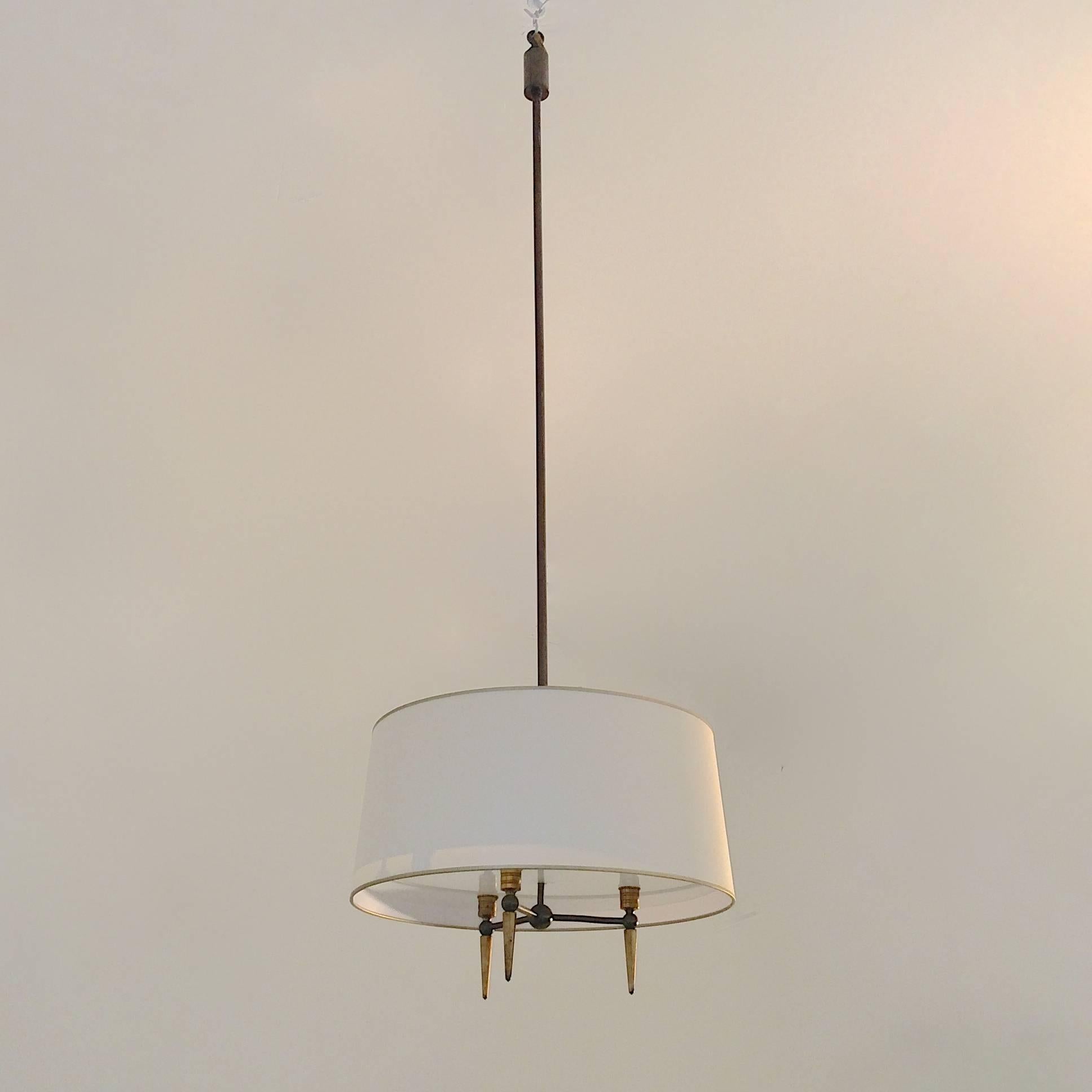 French Pendant Light, circa 1950, France