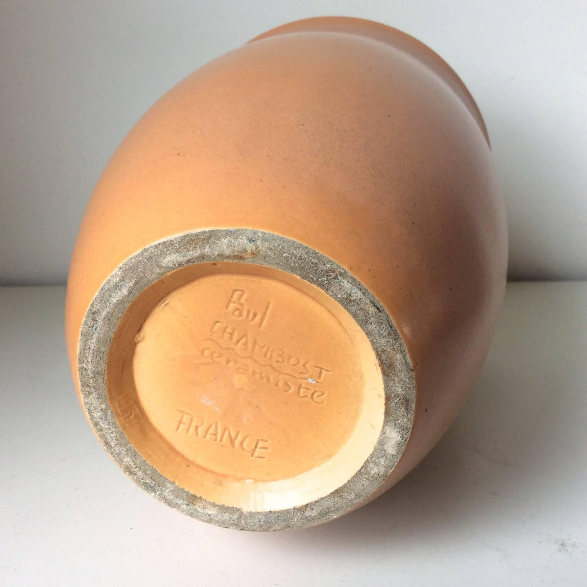 Chambost Ceramic Vase, circa 1950, France For Sale 2