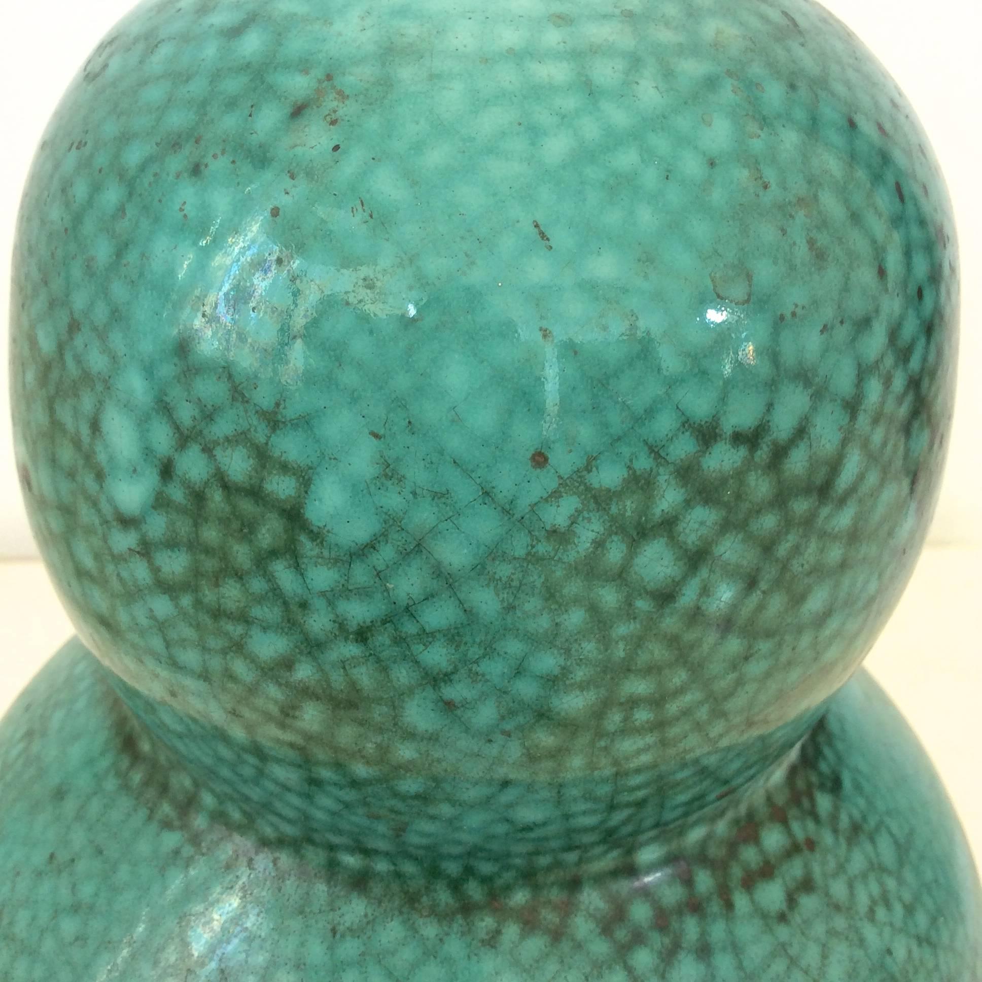 Primavera Glazed Ceramic Vase, circa 1930, France 1