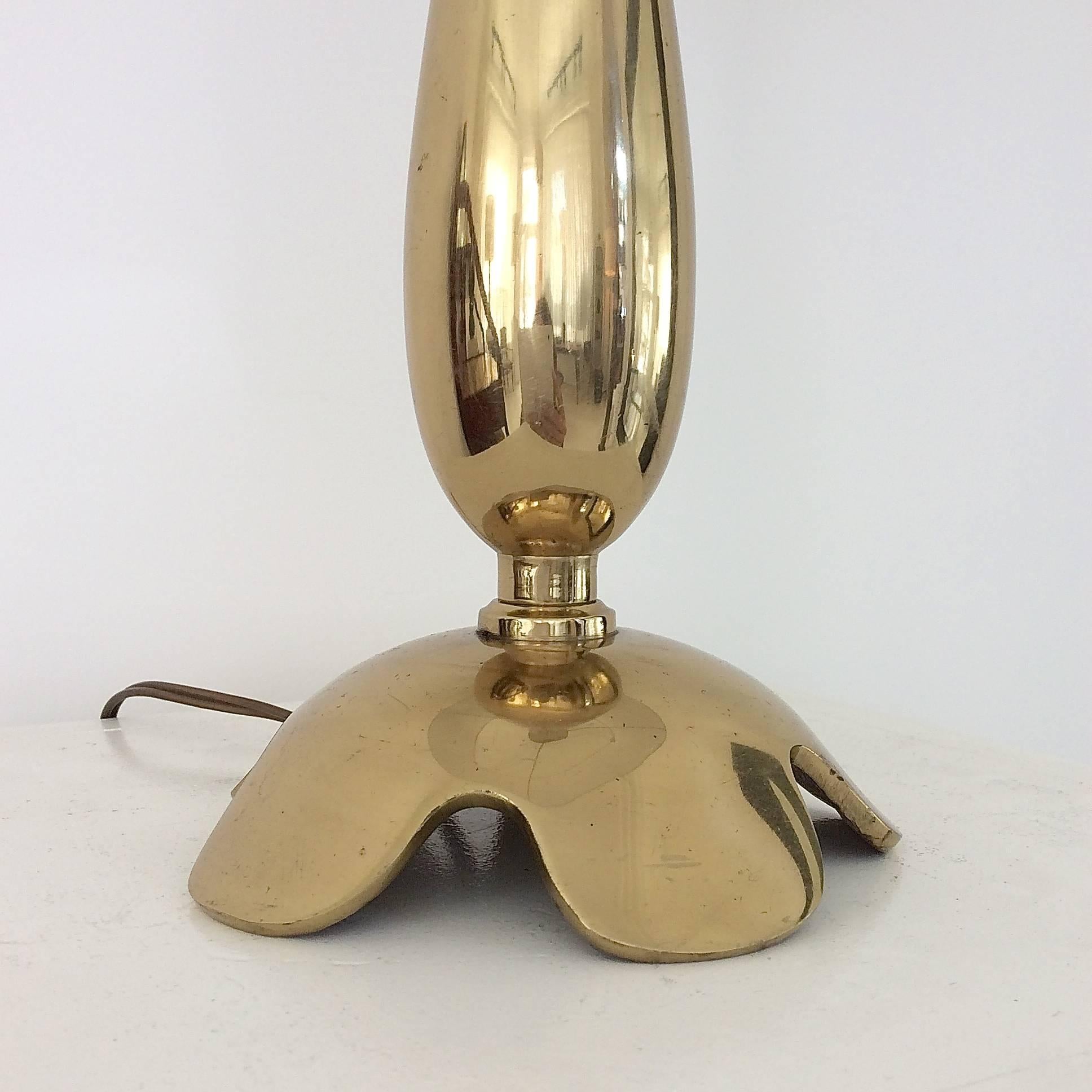 Mid-20th Century Scarpa Signed Brass Table Lamp