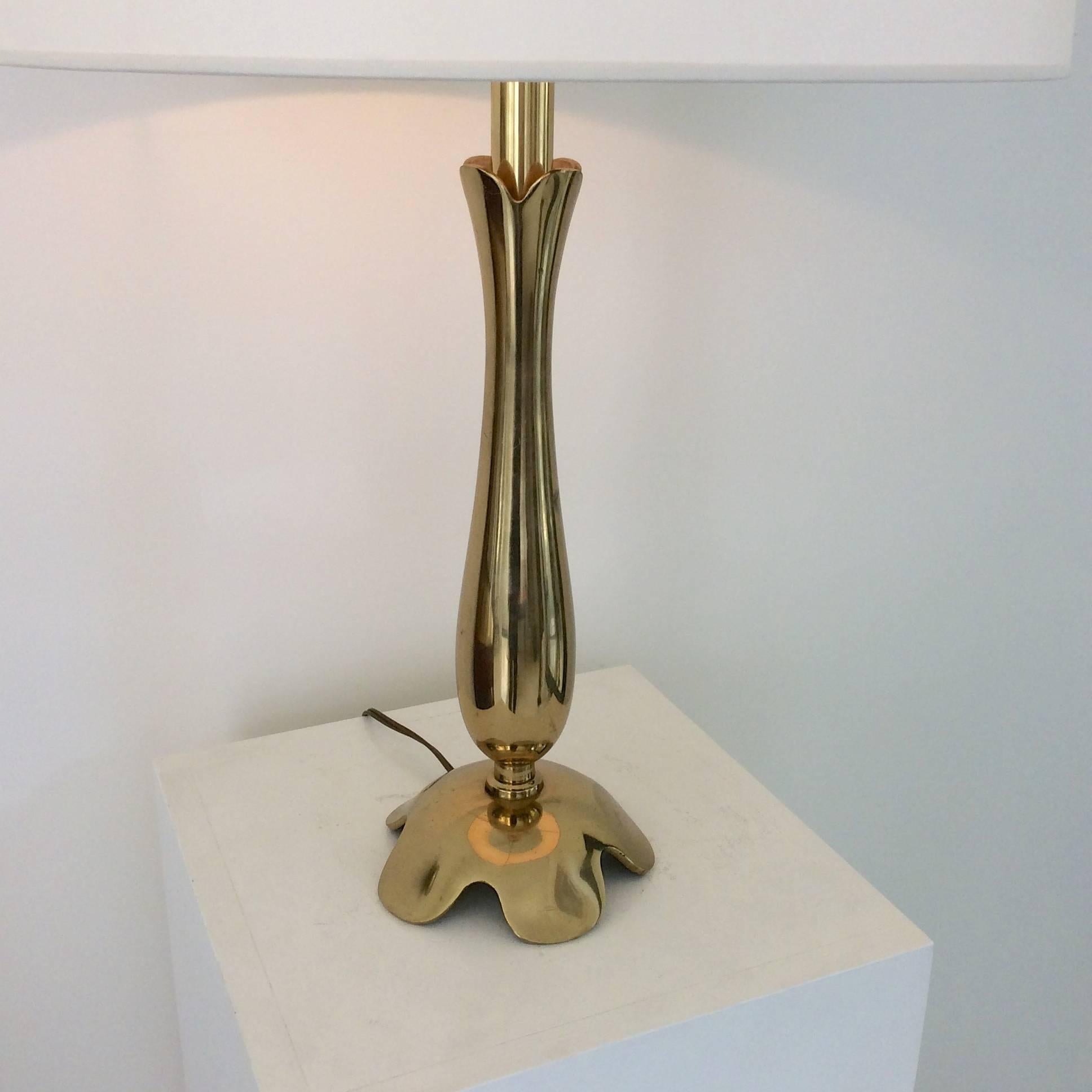 Mid-Century Modern Scarpa Signed Brass Table Lamp