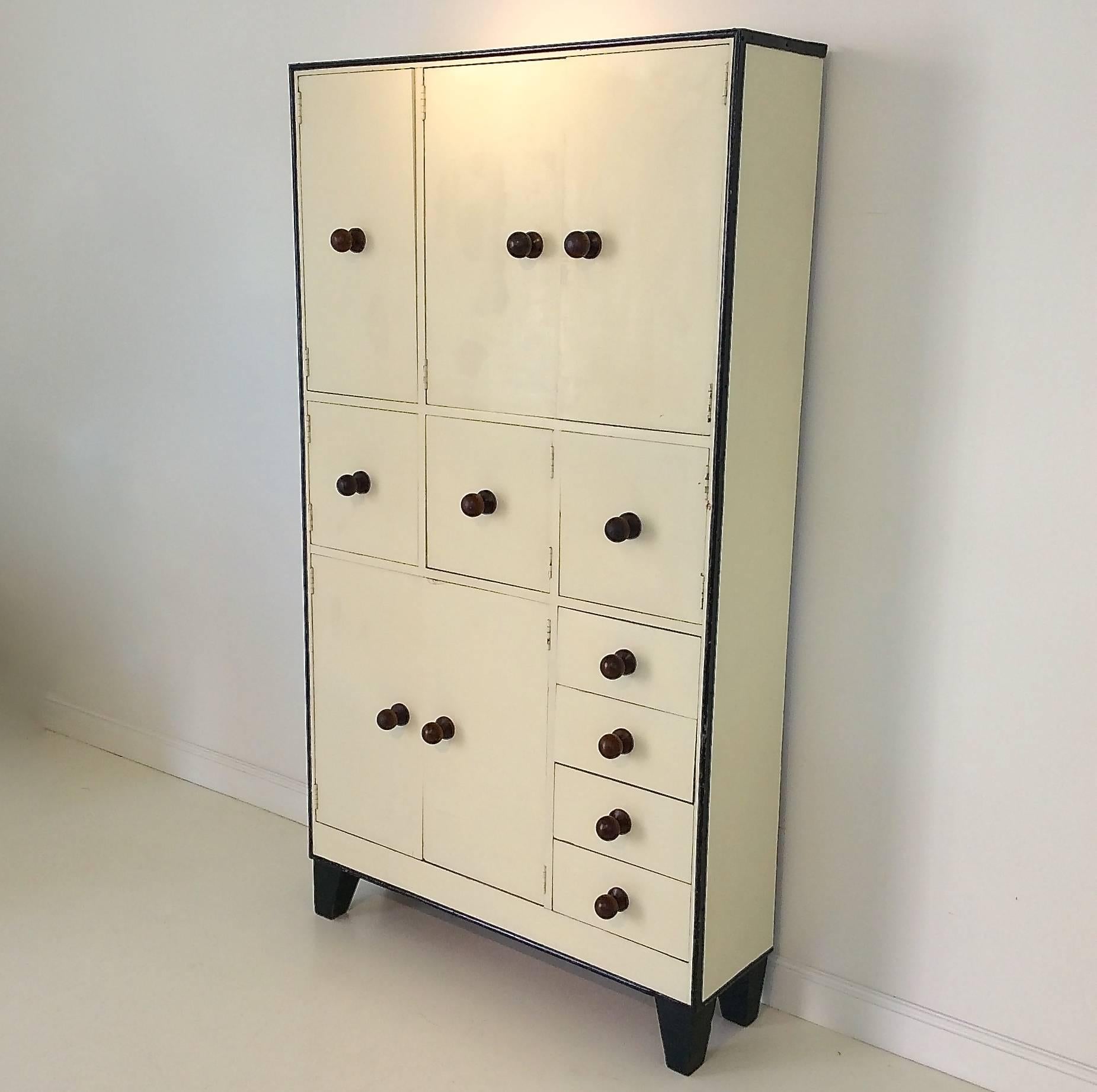 Mid-20th Century Ivory Painted Cabinet, Probably Dutch, circa 1930