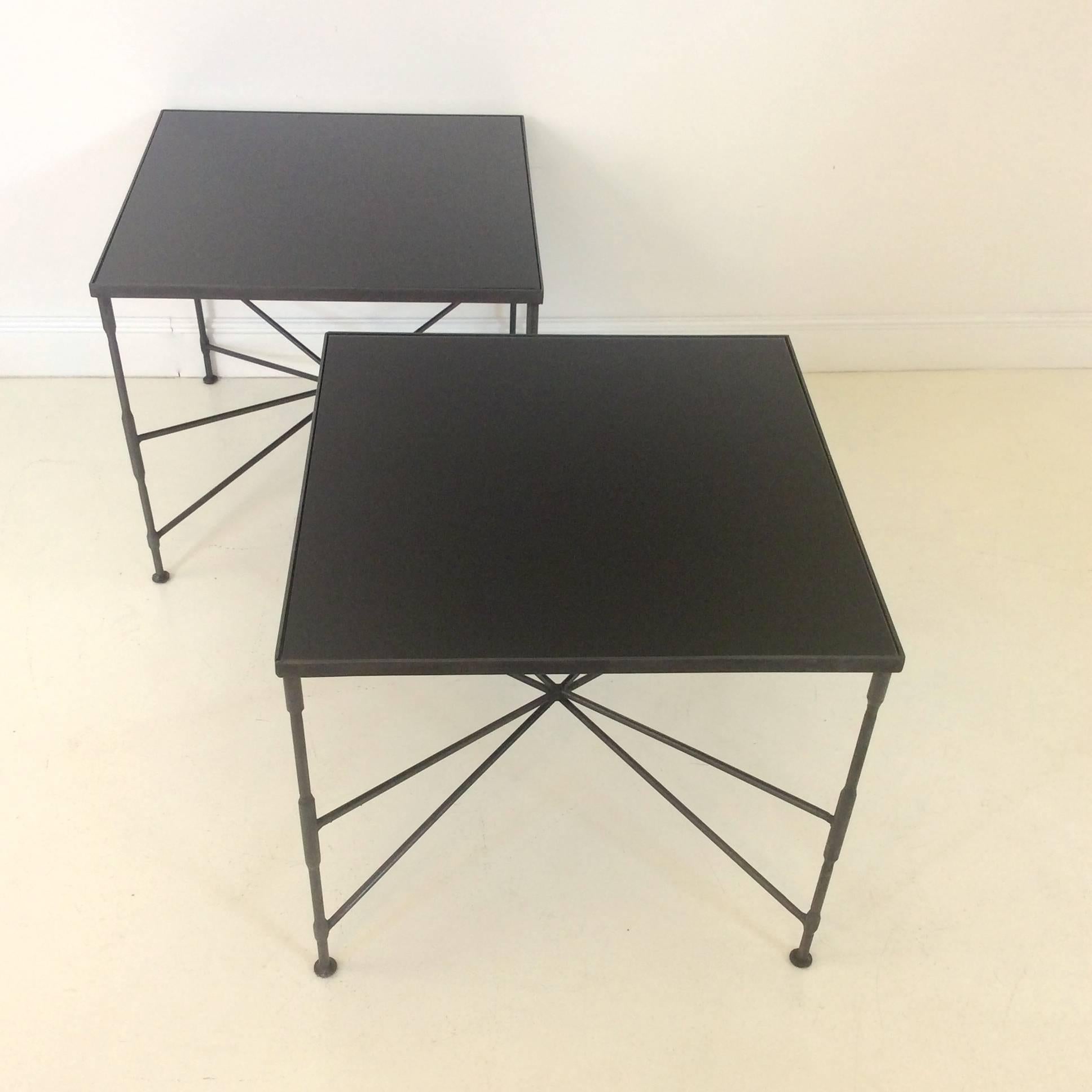 Pair of Metal Side Tables, circa 1970, France In Good Condition In Brussels, BE