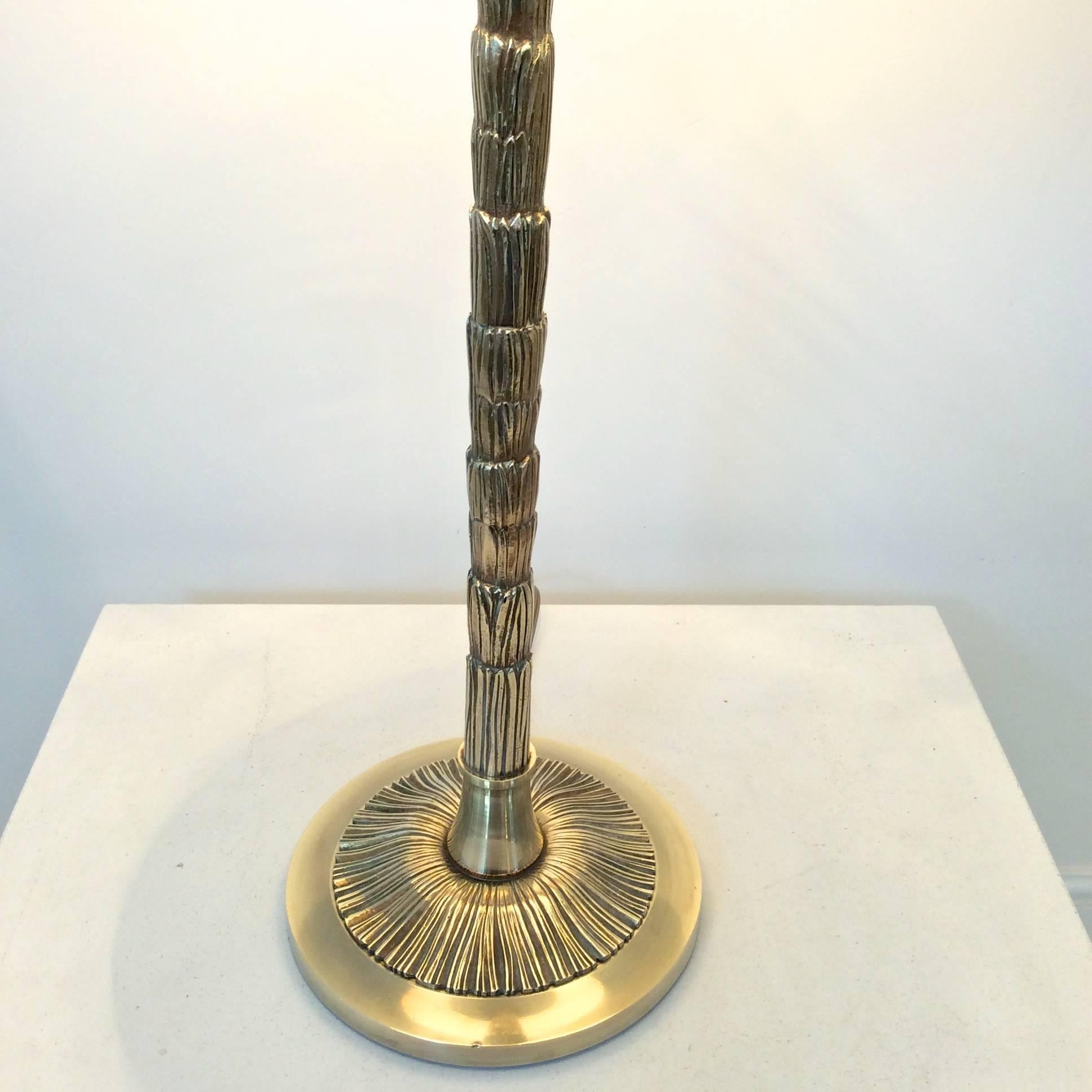 Mid-20th Century Maison Baguès Gilt Bronze Table Lamp, circa 1950, France