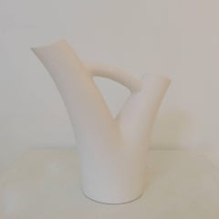 André Baud Weiß glasierte Keramik, um 1950, Frankreich