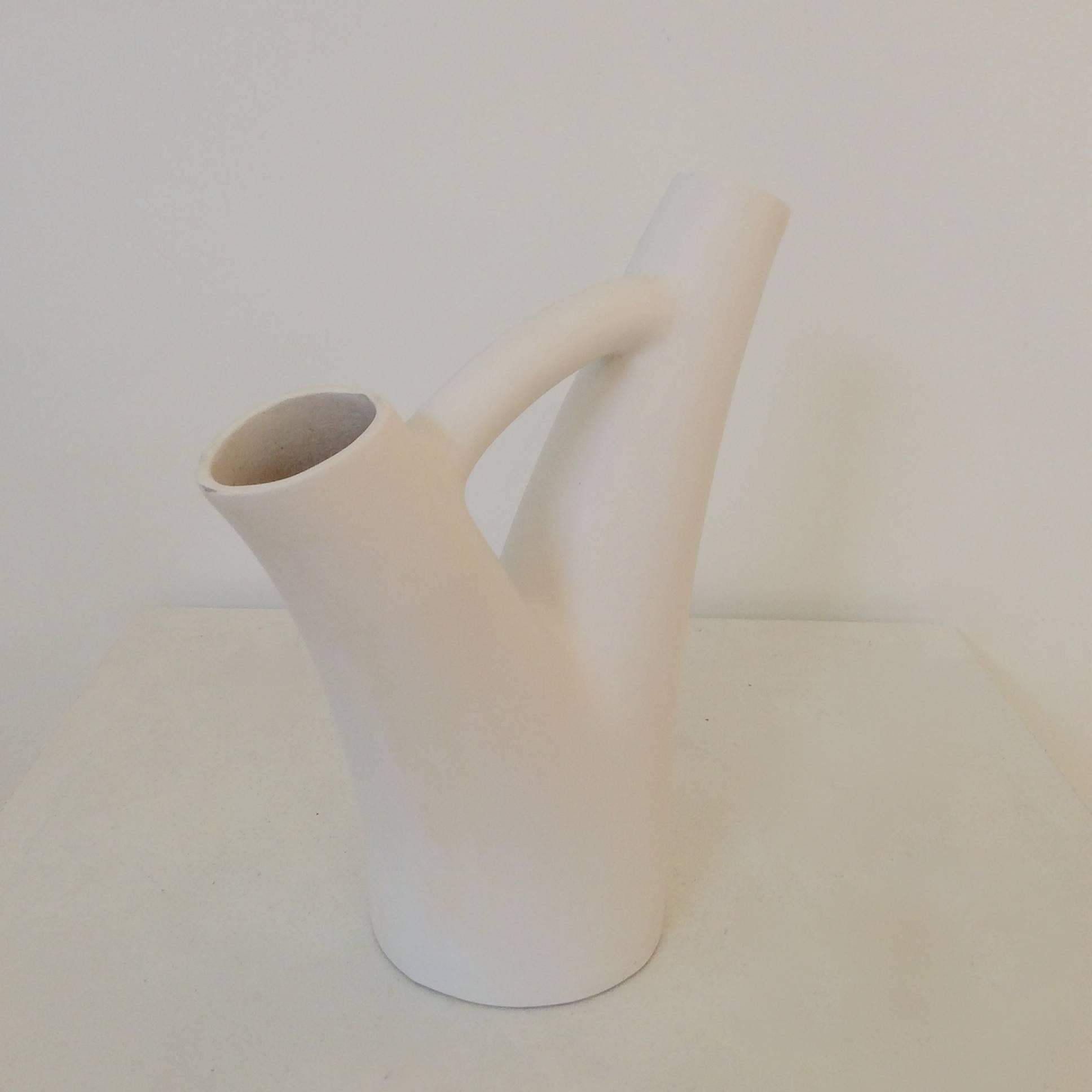 André Baud White Glazed Ceramic, circa 1950, France In Good Condition In Brussels, BE