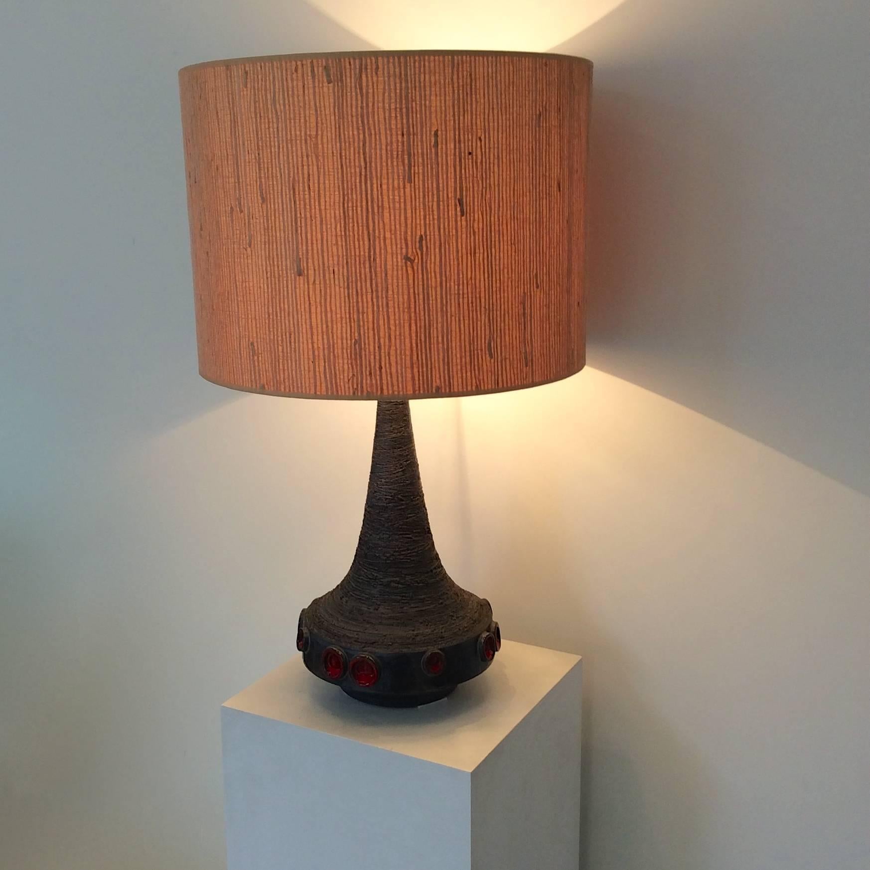 Paper Amphora Ceramic Table Lamp, circa 1960, Belgium