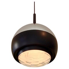 Stilnovo Glass and Metal Pendant Lamp Mod.1230, circa 1960, Italy