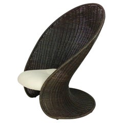 Chaise Foglia du milieu du siècle par Giovanni Travasa pour Bonacina, vers 1968, Italie