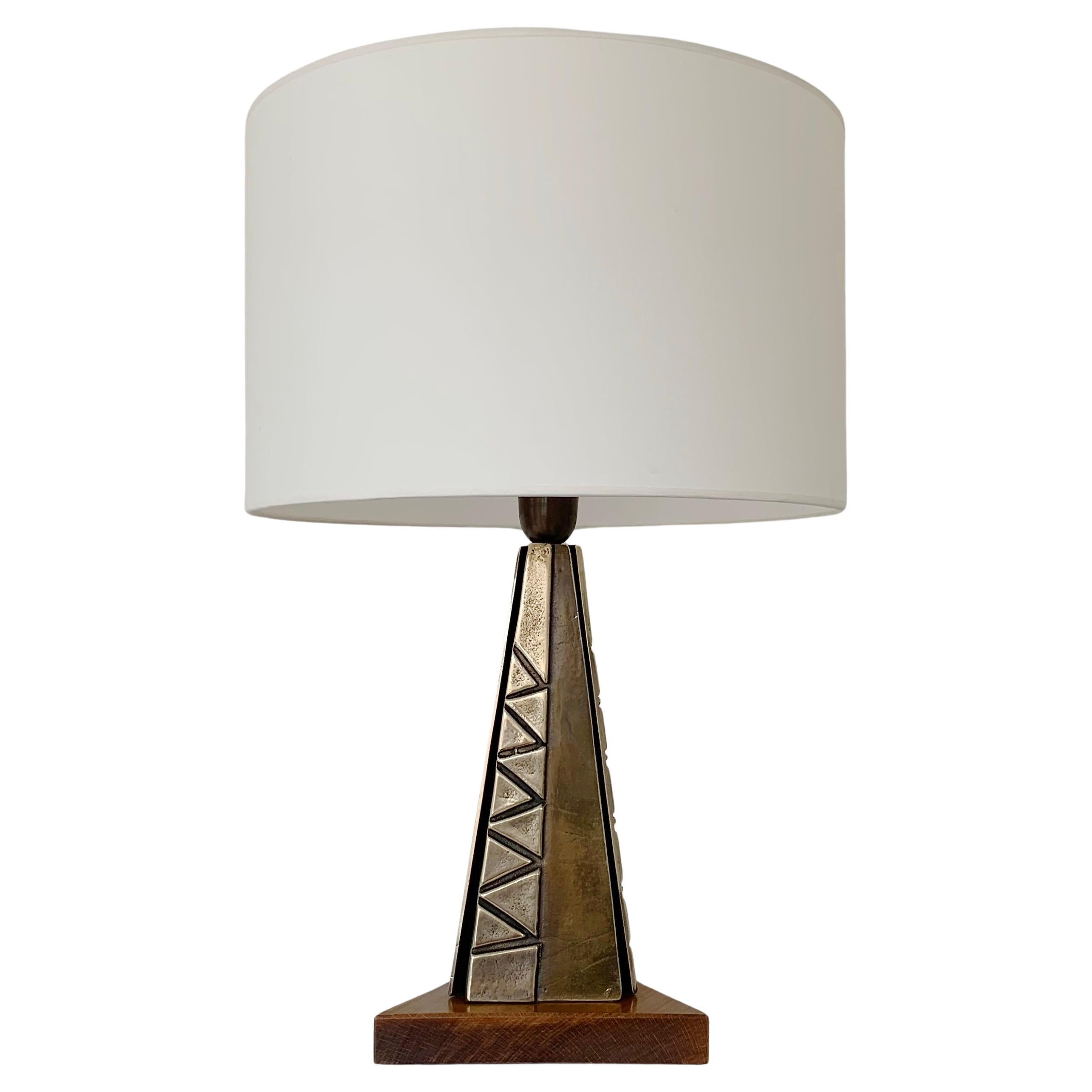 Mid-Century Decorative Bronze Table Lamp, circa 1960, Italy.