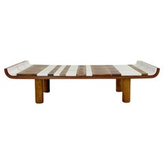 Table basse en céramique signée Roger Capron, décor Moribana  circa 1974, France.