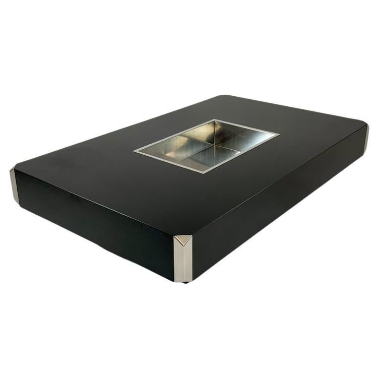 Mesa de centro Alveo negra Willy Rizzo, circa 1972, Italia. en venta 5