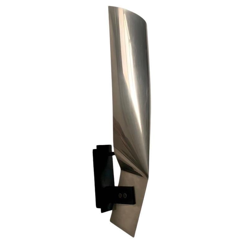 Michel Boyer Era Large Metal Sconce, circa 1970, France.