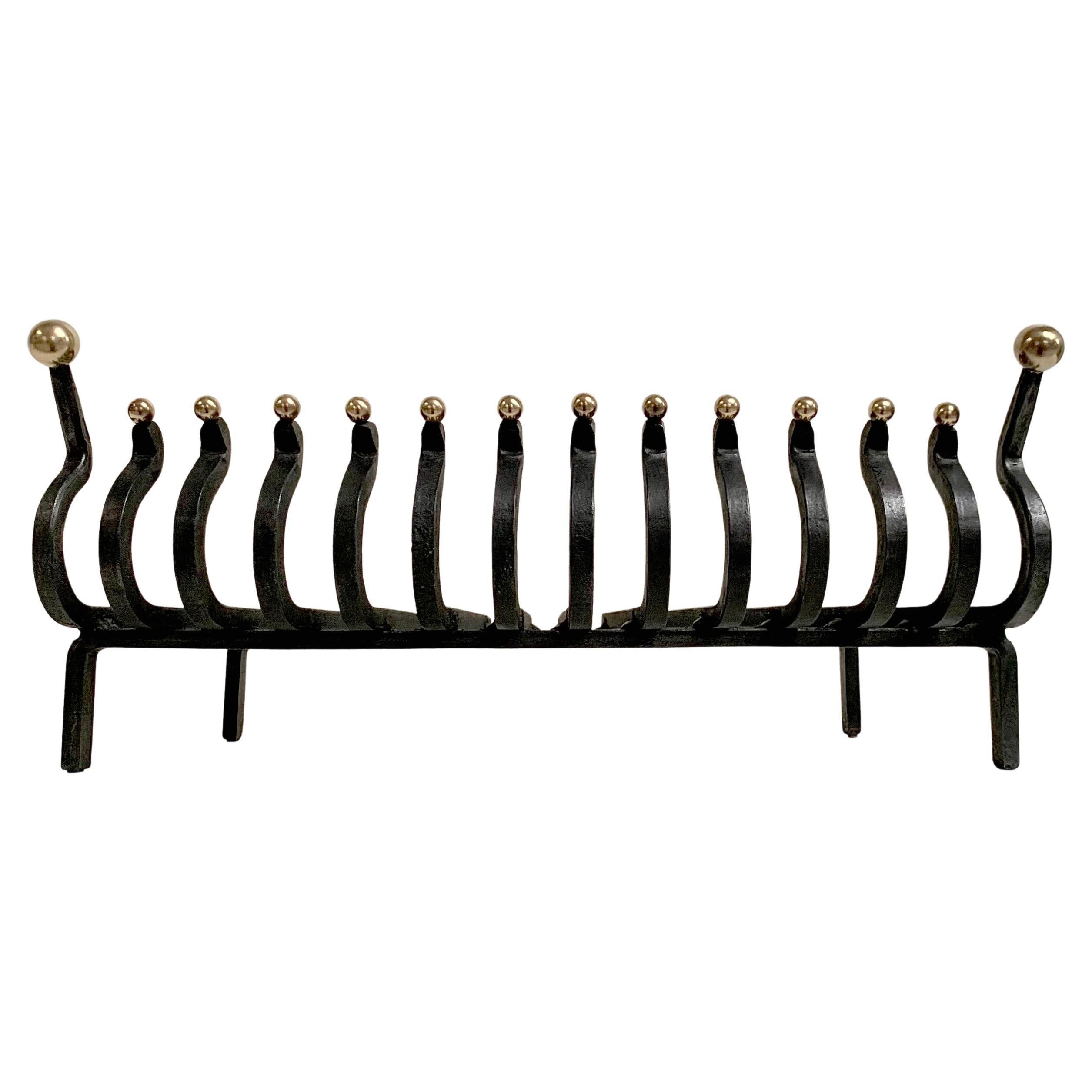 Mid-Century Decorative Fireplace Grate, circa 1950, France.