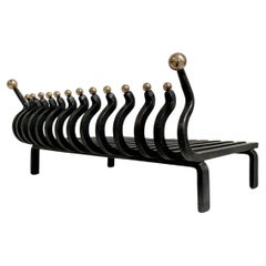 Mid-Century Decorative Fireplace Grate, circa 1950, France.