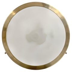 Jean Perzel Signed Vintage Large Round Ceiling Light, circa 1930, France.