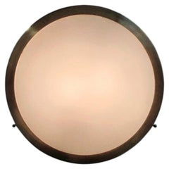 Jean Perzel Signed Vintage Large Round Ceiling Light, circa 1930, France.