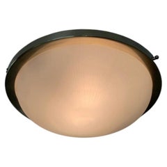 Jean Perzel Signed Vintage Large Round Ceiling Light, circa 1930, France.