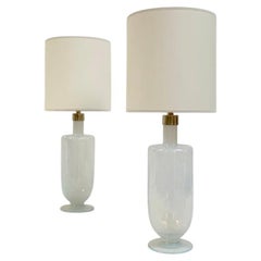 Paire de lampes en verre de Murano, vers 1950, Italie.