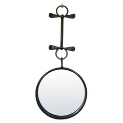 Leopold Gest Wrought Iron Wall Mirror, circa 1970, France.