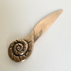 Gilt Bronze Ammonite Letter Opener 1970, France.