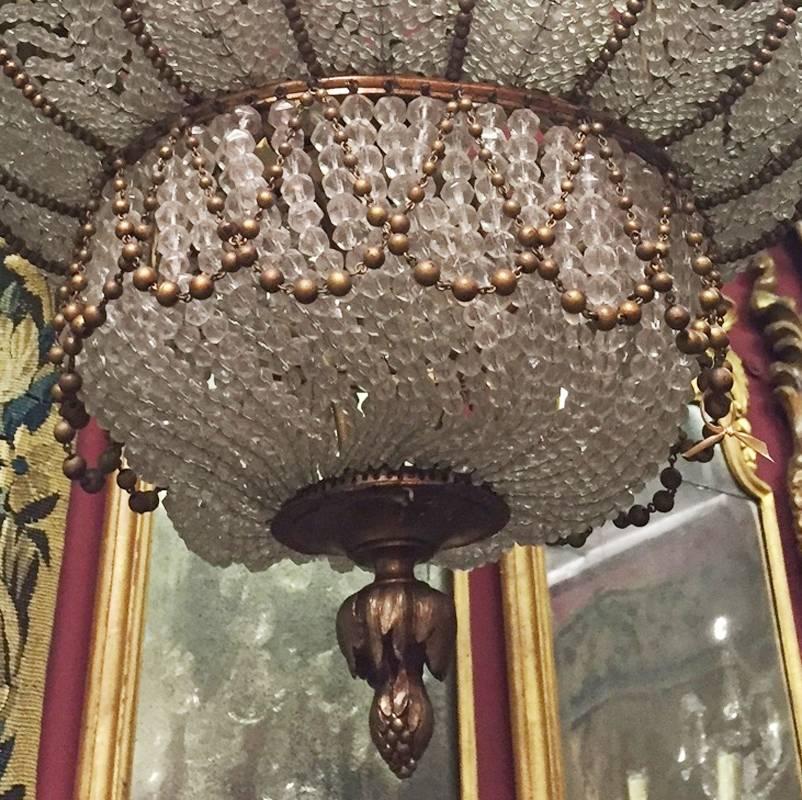 French Louis XVI Style Ormolu and Crystal Chandelier, 19th Century For Sale 4