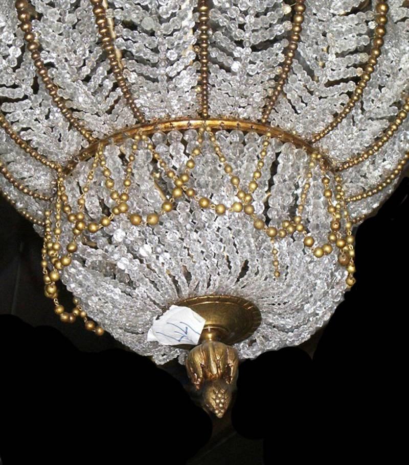 French Louis XVI Style Ormolu and Crystal Chandelier, 19th Century 2